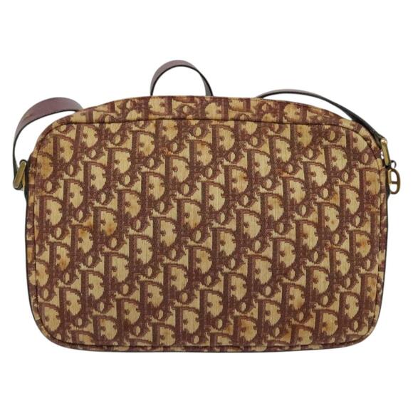 DIOR Trotter Canvas Shoulder Bag Red Gold - Picture 3 of 11